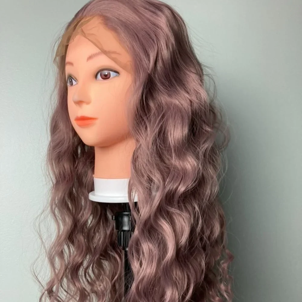 Pink Kinky Curly Lace Front Wig